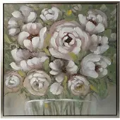 Home4You White Flowers taulu
