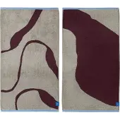Mette Ditmer Nova Arte pyyhe 50x90 cm 2 kpl Wine-sand