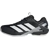 Adidas Urheilukengät 'Adizero Ubersonic 5 Clay' harmaa / musta / valkoinen
