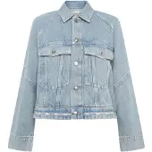 Calvin Klein Jeans Branded Boxy Denim Jacket Fresh - Blue - XS