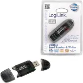 Logilink Cardreader USB 2.0 Stick external for SD/MMC, Musta, 480 Mbit/s, USB 2.0 (CR0007)