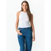 TeeShoppen Toppi ' Ribbed ' valkoinen