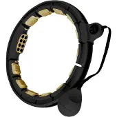 HMS HHM13 NEW HULA HOOP BLACK/GOLD MAGNETIC WITH WEIGHT + COUNTER HMS