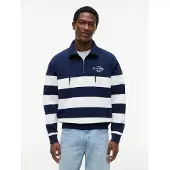 Tommy Hilfiger Nautical Block Stripe 1/4 Zip - Navy - L
