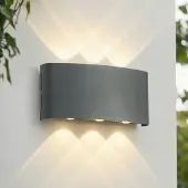 LINDBY Led ulkoseinävalaisin Ithan , Musta, Alumiini, Moderni