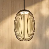 LUCANDE Richi LED-riippuvalaisin, musta, Ø35 cm, himmennettävä ,, Musta, Metalli, Moderni
