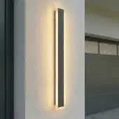 LUCANDE Led ulkoseinävalaisin Ilora , Musta, Ruostumaton teräs, Moderni