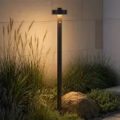 LUCANDE LED-pylväsvalaisin Nirella, 100 cm, musta, CCT, liiketunnistin Nirella, Musta, Metalli, Moderni