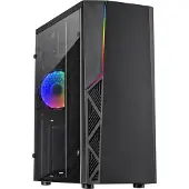 Inter-Tech B-02 RGB, Tower, PC, Musta, ATX, mikro ATX, Akryyli, Sininen, Vihreä, Punainen (88881330)