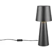 TRIO Lighting Pöytävalaisin Nubian, Musta, Olohuone/ruokailutila, Metalli, Moderni