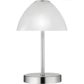 TRIO LED-pöytävalaisin Trio Queen Ø150x240 mm harjattu teräs