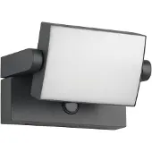 TRIO Lighting Ulkoseinävalaisin liiketunnistimella KANSAS, Musta, Alumiini, Moderni
