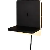TRIO Fairfield LED seinävalaisin latausasemalla 9W 3000K 20cm musta