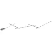 TRIO Indira LED kattovalaisin 245cm 3x6W 2x3,5W 4000K harjattu teräs