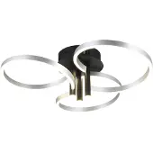 TRIO Caruso LED kattovalaisin 65cm 2300+3000+4000K 43W musta/alumiini