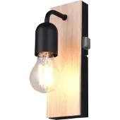 TRIO Arturo H2O seinävalaisin E27 24cm IP44 puu/musta