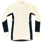 Devold Women's Wool Mesh 190 Zip Neck Ink/Offwhite Kerrasto yläosat L