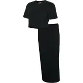 Mamalicious Mlkerrie Top & Skirt Jrs Set Noos - Black - XS