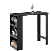 SoBuy FWT17-II-SCH Korkea baaripöytä, musta 112x57x106 cm