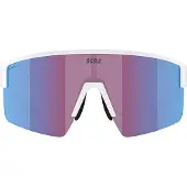 Bliz P004 Large -pyöräilylasit matte white/nano optics nordic light begonia violet/blue multi