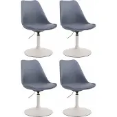 CLP Maverick W ruokatuolit, 4 kpl:n setti, muovia, Pilka