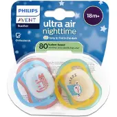 Philips Avent Ultra Air Tutti Yö 18m+ 2-pack, Sininen/Keltainen