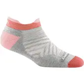 Darn Tough Women's Run No Show Tab Ultra-Lightweight Running Sock Cushion Ash Treenisukat L (41-42.5)