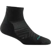 Darn Tough Women's Run 1/4 Ultra-Lightweight Cushion Running Sock Black Treenisukat L (41-42.5)