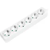 Logilink LPS238, 1,5 m, Sisätila, IP20, Valkoinen, 6 AC-pistorasia(a), 250 V