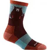 Darn Tough Women's Bear Town Micro Crew Light Cushion Burgundy Retkeilysukat M (38-40.5)