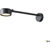 SLV Led ulkoseinävalaisin Eskina D, himmennettävä, Musta, Alumiini, Moderni