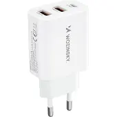 Wozinsky CWCUCW 30W USB-C / 2 x USB-A mains charger - white