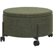 Hubsch Contain Pouffe - Green - Ø66X37CM