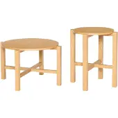 Hubsch Four Coffee Table Natural (Set Of 2) - 68X42CM