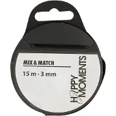 Creativ Company - Satin ribbon Black 15m