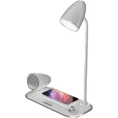 Tellur pöytälamppu laturilla ja Bluetooth-kaiuttimella Nostalgia TLL151371, valkoinen