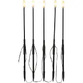 Star Trading LED maa piikki valo Milky musta korkeus 50.5cm muovi 5x setti, Musta, Synteettinen materiaali, Moderni
