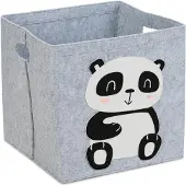 Relaxdays Taitettava laukku 33x34x32cm., harmaa/valkoinen/musta