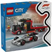 LEGO City 60493 F1-kuorma-auto ja Audi F1-kilpa-auto - Leikki 7-vuotiaasta alkaen - Lahja