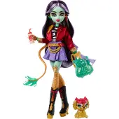 Monster High Jinafire Long Fashion Doll With Pet Dog Cloudy “Yun Yun” And 7 Accessories - Purple - ONE SIZE