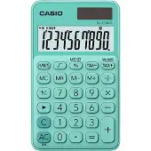 Casio SL-310UC-GN, Tasku, Perus, 10 lukua, 1 linjat, Akku/Aurinko, Vihreä