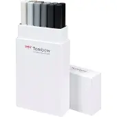Tombow ABT Dual Brush 12 Harmaasävyvärit