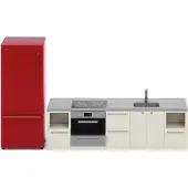 Lundby Basic Köksset - Multi/patterned - SCALE 1:18