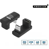 Microconnect Premium USB4 kulma USB-C -jatkokaapeli, 240 W, alumiini