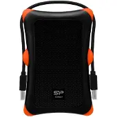 Silicon Power 1TB Armor A30, 2,5" ulkoinen kiintolevy, iskunkestävä, USB 3.0, musta