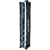 Nanlite Barndoor With Eggcrate For Pavotube Ii 15X valonmuokkain