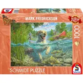 Schmidt Yellow Labrador Goes Fishing 1000p palapeli