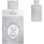 Lorelli lasten vuodevaatesetti Little Bear Grey, 140x95, 3-osainen