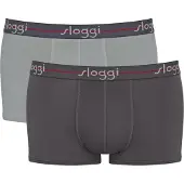 Sloggi Bokserishortsit 'Men Start' antrasiitti / vaaleanharmaa / punainen