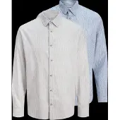 Jack & Jones Paita 'JJESUMMER' beige / sininen / valkoinen